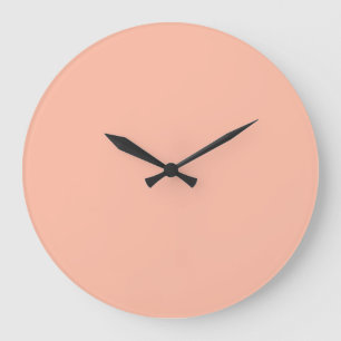 Trendfarbe Soft Peach Große Wanduhr