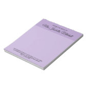 Trendfarbe - Soft Violet Geschäftsschreibblock Notizblock (Rotiert)