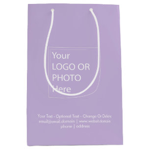 Trendfarbe - Soft Violet Medium Logo-Geschenktasch Mittlere Geschenktüte