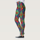 Trendfarben Abstrakte Urlaubssaison Leggings (Links)