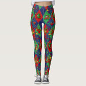 Trendfarben Abstrakte Urlaubssaison Leggings (Vorderseite)