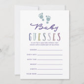 Trendfarben Boy Baby Shower Raten Einladung (Vorderseite)