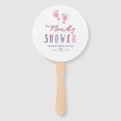 Trendfarben Girl Baby Dusche Fächer (Vorderseite)