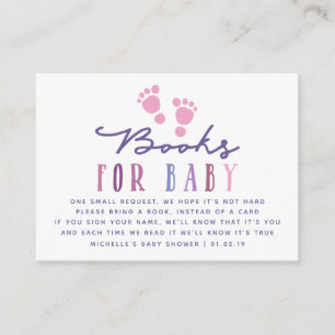 Trendfarben Girl Baby Shower Buy Request Begleitkarte