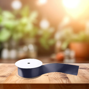 Trendfarben - Marineblaue Farbe - Einfarbig Satinband