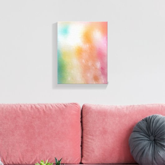 Trendfarbene Abstrakte Kunst Rotes Rosa Blau Lila Leinwanddruck (Insitu (Wohnzimmer))
