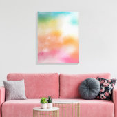 Trendfarbene Abstrakte Kunst Rotes Rosa Blau Lila Leinwanddruck (Insitu (Wohnzimmer))