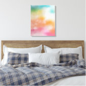 Trendfarbene Abstrakte Kunst Rotes Rosa Blau Lila Leinwanddruck (Insitu (Schlafzimmer))