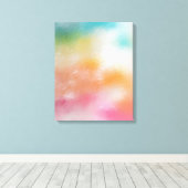 Trendfarbene Abstrakte Kunst Rotes Rosa Blau Lila Leinwanddruck (Insitu (Holzboden))