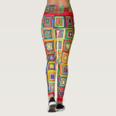 Trendfarbene Abstrakte Leggings (Rückseite)
