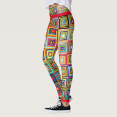 Trendfarbene Abstrakte Leggings (Links)