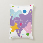 Trendfarbene abstrakte Muster in lila und blauen F Dekokissen (Rückseite(Vertikal))