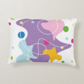 Trendfarbene abstrakte Muster in lila und blauen F Dekokissen (Rückseite)