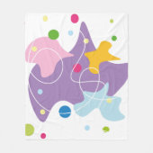 Trendfarbene abstrakte Muster in lila und blauen F Fleecedecke (Vorderseite)