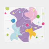 Trendfarbene abstrakte Muster in lila und blauen F Fleecedecke (Vorderseite (Horizontal))