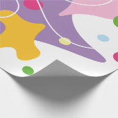 Trendfarbene abstrakte Muster in lila und blauen F Geschenkpapier (Ecke)