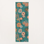 Trendfarbene, Aquamarine Orangenmuster Blume und R Yogamatte (Vorderseite)