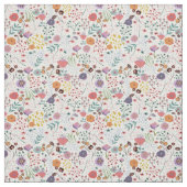 Trendfarbene Blume Blumenmuster Frühling Stoff (Muster)