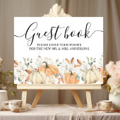 Trendfarbene Blume & Pumpkins Herbst Poster