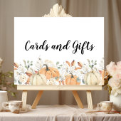 Trendfarbene Blume & Pumpkins Herbst Poster