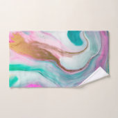 Trendfarbene Coole Marmormuster Gold Touch Badhandtuch Set (Handtuch)