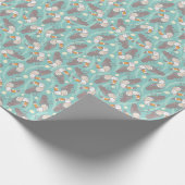 Trendfarbene exotische Toucans Geschenkpapier (Ecke)