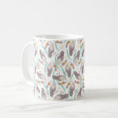 Trendfarbene exotische Toucans Kaffeetasse (Vorderseite Links)