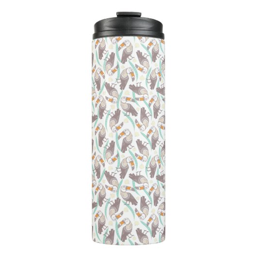 Trendfarbene exotische Toucans Thermosbecher (Vorderseite)