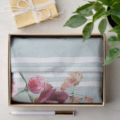 Trendfarbene, florentrippte Decoupage Blue Seidenpapier (Geschenk)