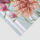 Trendfarbene, florentrippte Decoupage Blue Seidenpapier (Detail)