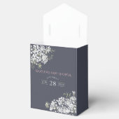 Trendfarbene Gipskraut Babydusche Geschenkschachtel (Geöffnet)