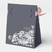 Trendfarbene Gipskraut Babydusche Geschenkschachtel (Rückseite)