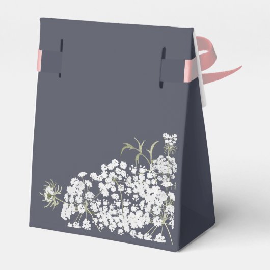 Trendfarbene Gipskraut Babydusche Geschenkschachtel (Rückseite)