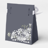 Trendfarbene Gipskraut Boy Baby Dusche Geschenkschachtel (Rückseite)