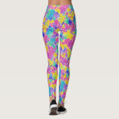 Trendfarbene, Künstlerische Spritzer Leggings (Rückseite)
