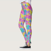 Trendfarbene, Künstlerische Spritzer Leggings (Links)