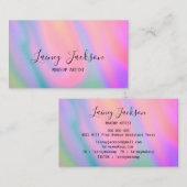 Trendfarbene, leuchtend rosa Blaue, abstrakte Well Visitenkarte (Vorne/Hinten)