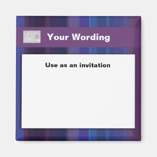 Trendfarbene lila Streifen - individuell anpassbar Magnet