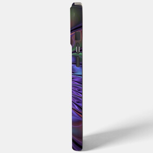 Trendfarbene Moderne Abstrakte Fraktal Blume Case-Mate iPhone Hülle (Rückseite / Links)