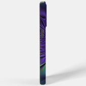 Trendfarbene Moderne Abstrakte Fraktal Blume Case-Mate iPhone Hülle (Rückseite / Rechts)