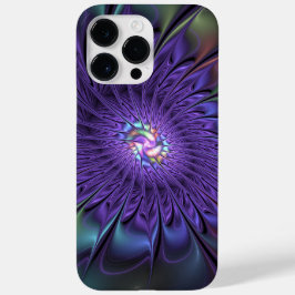 Trendfarbene Moderne Abstrakte Fraktal Blume Case-Mate iPhone 14 Pro Max Hülle