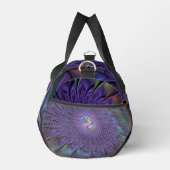 Trendfarbene Moderne Abstrakte Fraktal Blume Duffle Bag (Rechts)