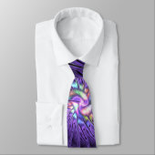 Trendfarbene Moderne Abstrakte Fraktal Blume Krawatte (Gebunden)