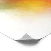 Trendfarbene Moderne Abstrakte Kunst Rotes Gelb Poster (Ecke)