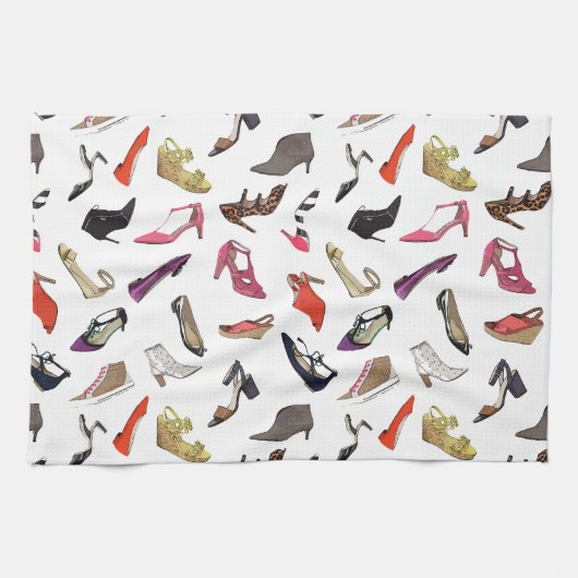 Trendfarbene Modeschuhe Küchentücher (Horizontal)