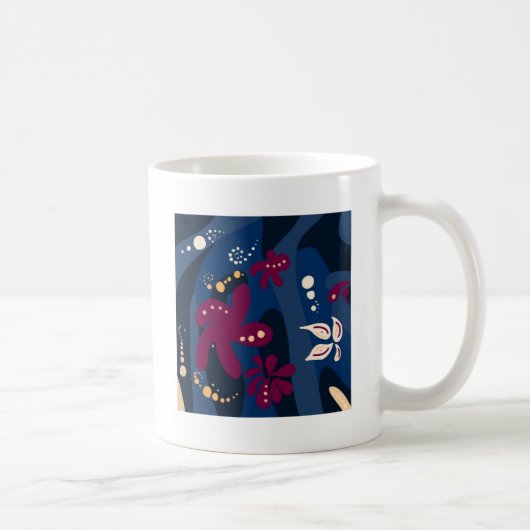 Trendfarbene Muster-Accessoires, abstrakt-blau-pin Kaffeetasse (Rechts)