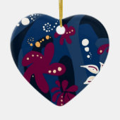 Trendfarbene Muster-Accessoires, abstrakt-blau-pin Keramikornament (Vorne)