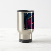 Trendfarbene Muster-Accessoires, abstrakt-blau-pin Reisebecher (Mittel)
