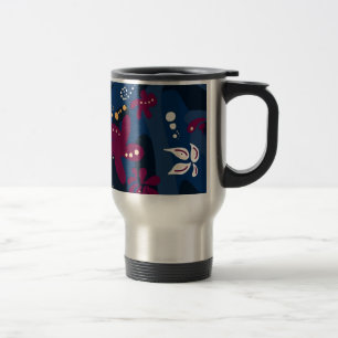 Trendfarbene Muster-Accessoires, abstrakt-blau-pin Reisebecher