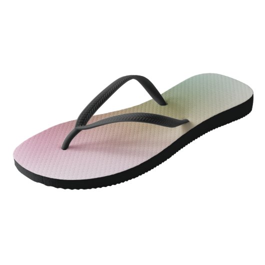 Trendfarbene Regenbogenfarben Rosa Rosa Orange Gel Badesandalen (Schrägansicht)